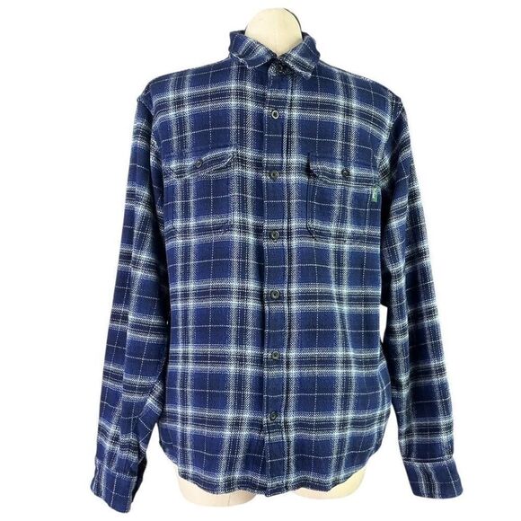 Woolrich Other - Woolrich Brawny Flannel Shirt Men XL Blue Plaid Button Long Sleeve Shacket